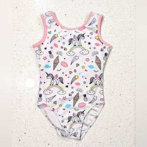 VSCO Destira Gymnastics Dance Leotard Extra Small CXS UNICORN Ice Cream RAINBOW